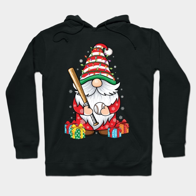 cute gnomes Baseball lover's funny Christmas gnome baseball Hoodie by UNXart